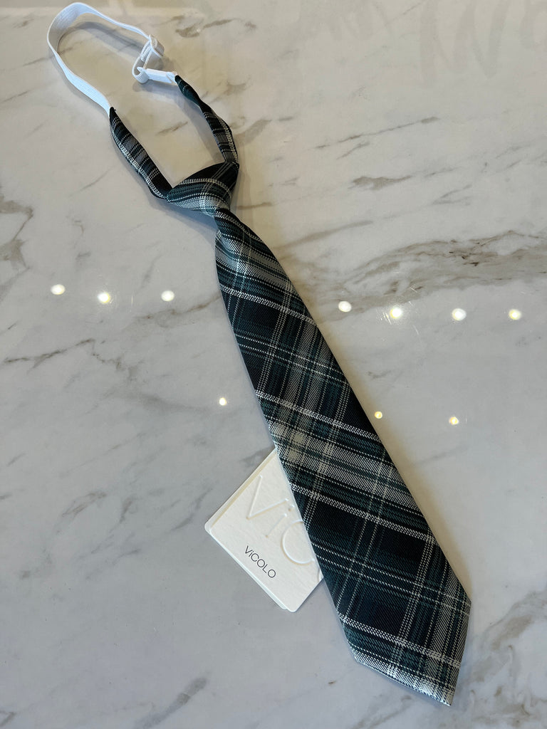 Vicolo-Cravatta stampa scozzese verde