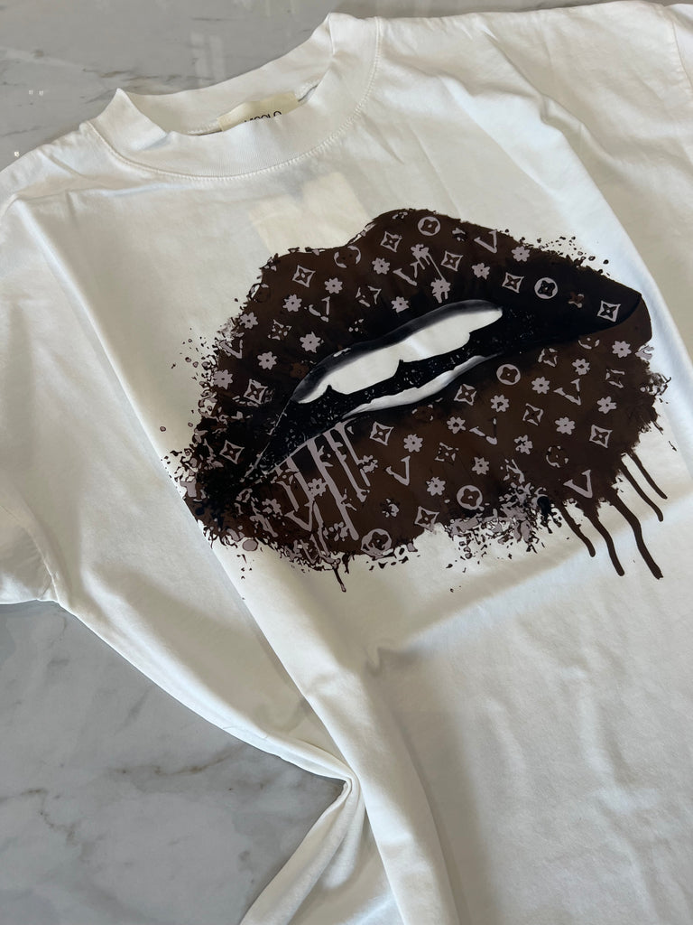 ViCOLO•T-shirt Lips LV chocolate