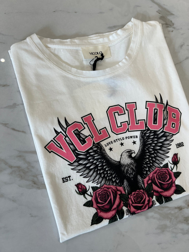 ViCOLO•T-shirt aquila+rose
