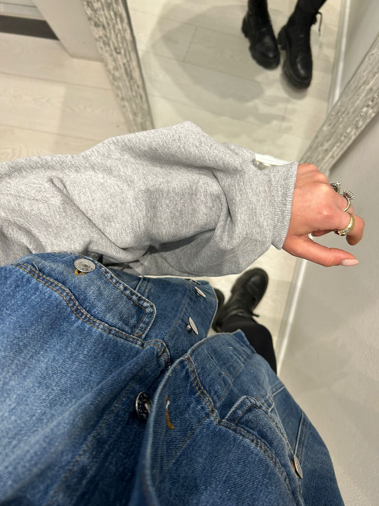ViCOLO•Giubbino jeans+maniche felpa