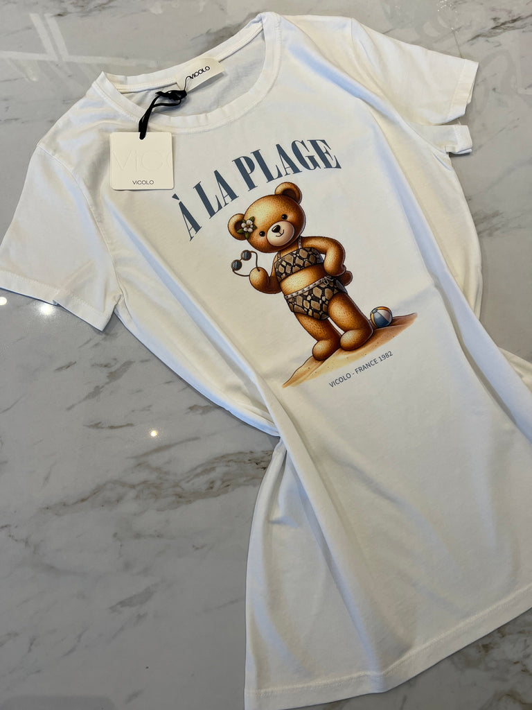 ViCOLO•T-shirt Teddy À la plage