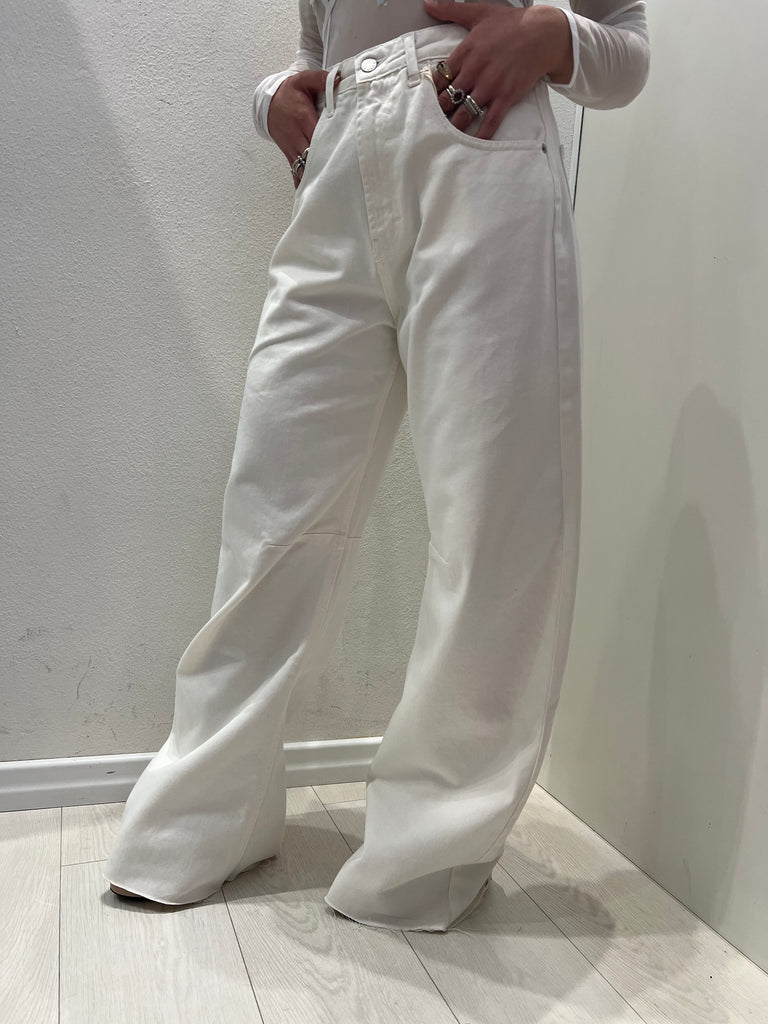 HaveOne•Jeans bianco banana palazzo