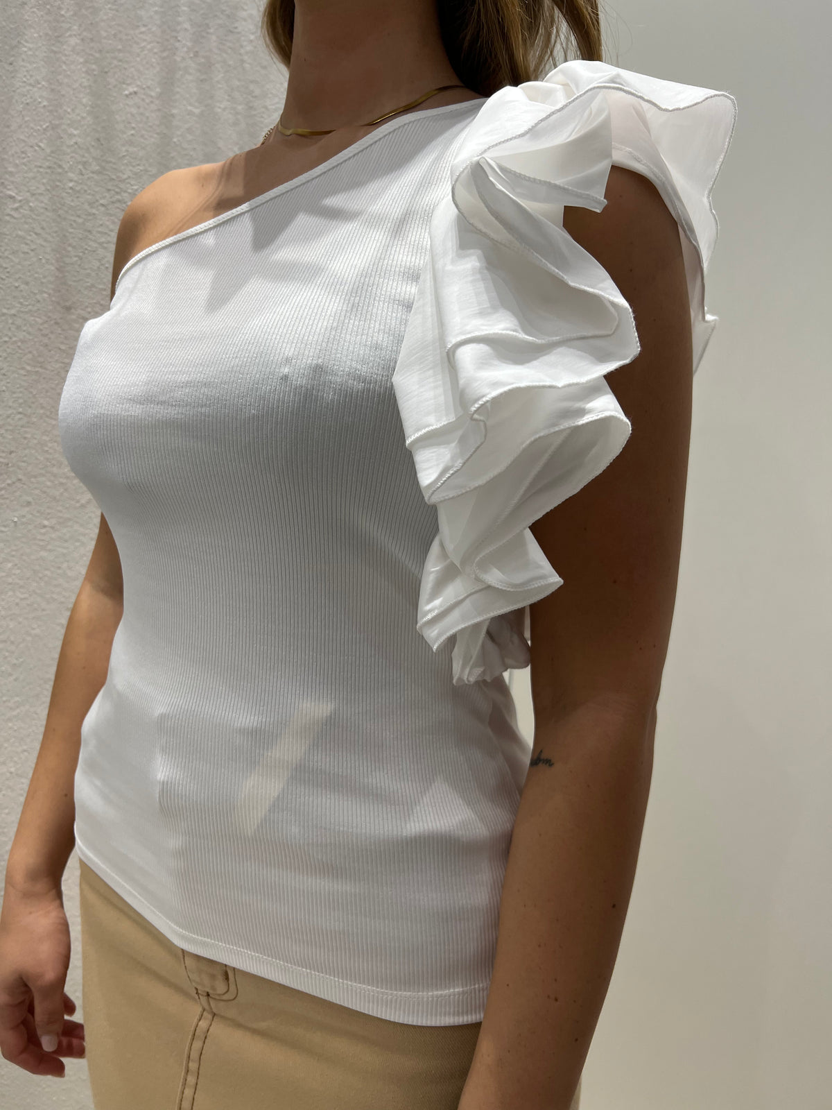 Maglia 2025 monospalla bianca