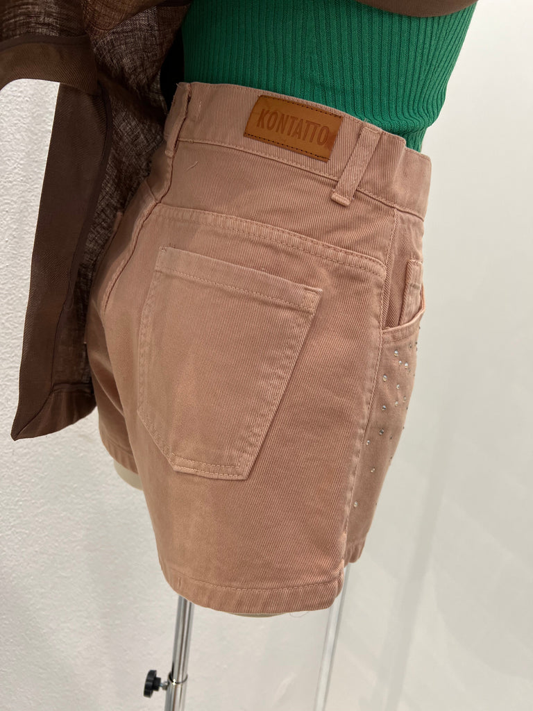 KONTATTO•Shorts in jeans con strass