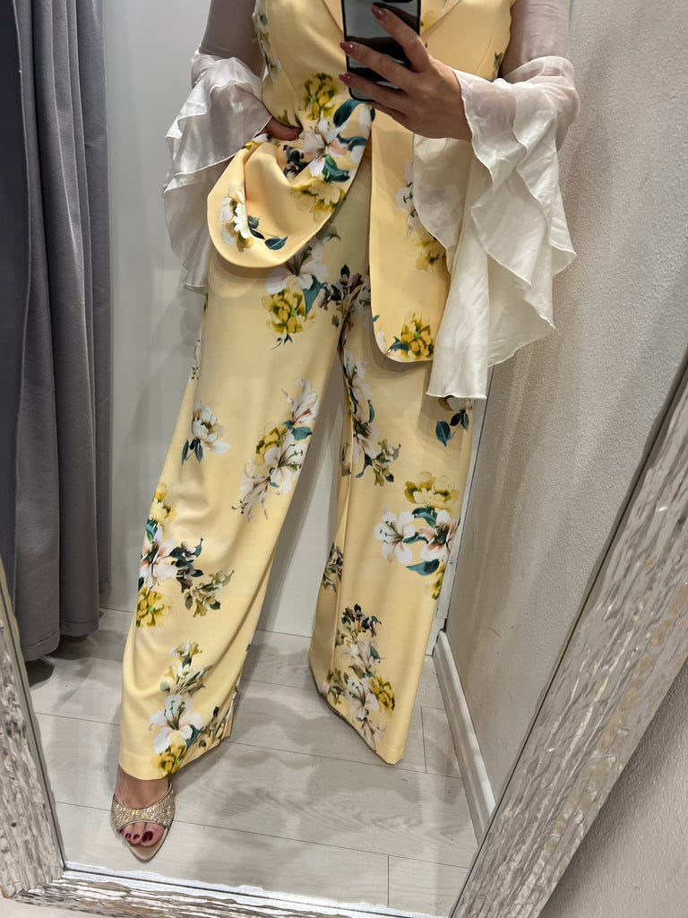 ViCOLO•Pantalone floreale giallo