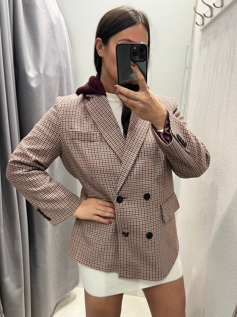 ViCOLO•Giacca cappottino pdp bordeaux/zucca cappuccio bordeaux