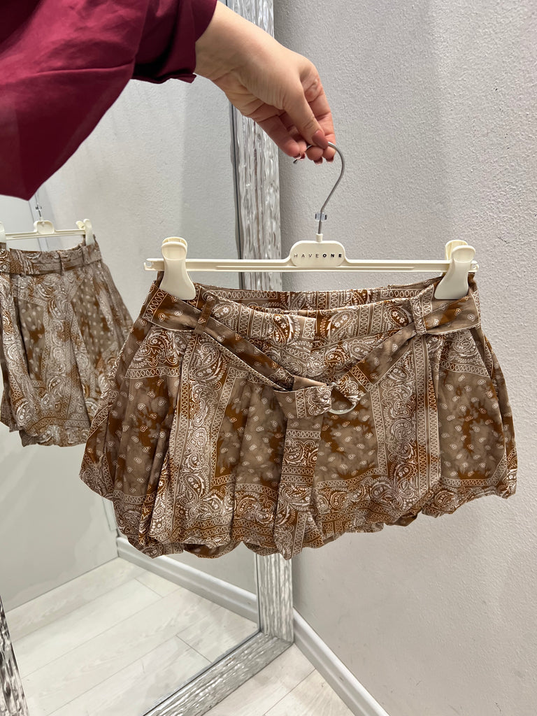 MSS💥HaveOne•Shorts palloncino stampa bandana coccio