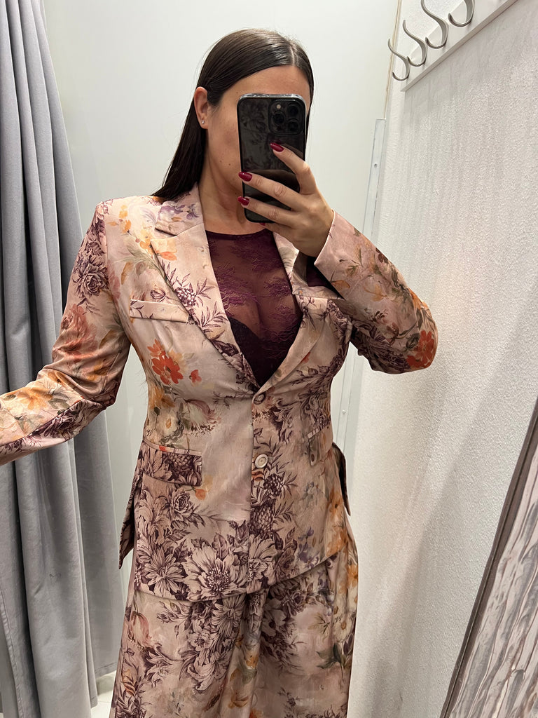 KONTATTO•Maglia amarone bordeaux in pizzo elasticizzato
