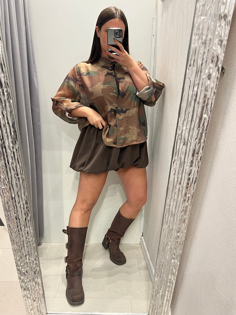 HaveOne•Camicia coreana camouflage