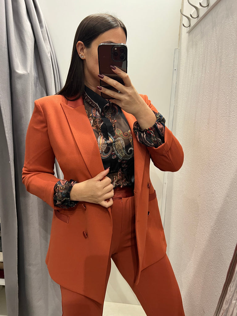 BLK30 IMPERIAL•Camicia impero stampa cashmere colorata