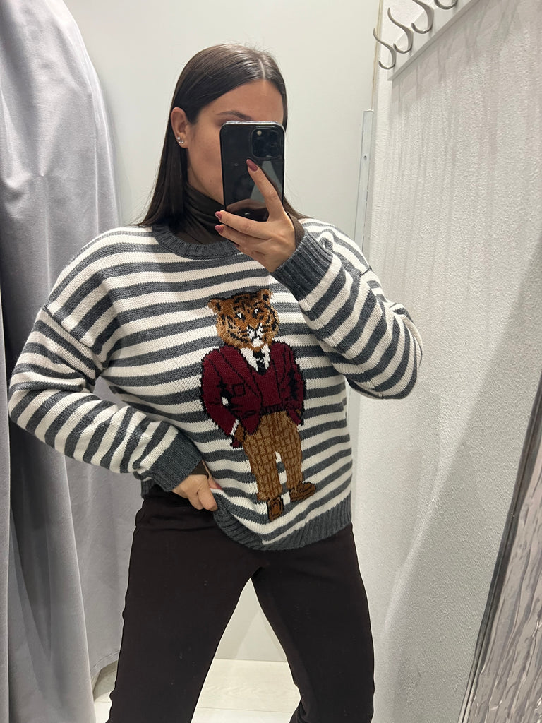 BLK30 HaveOne•Maglione tigre fasce•Più colori