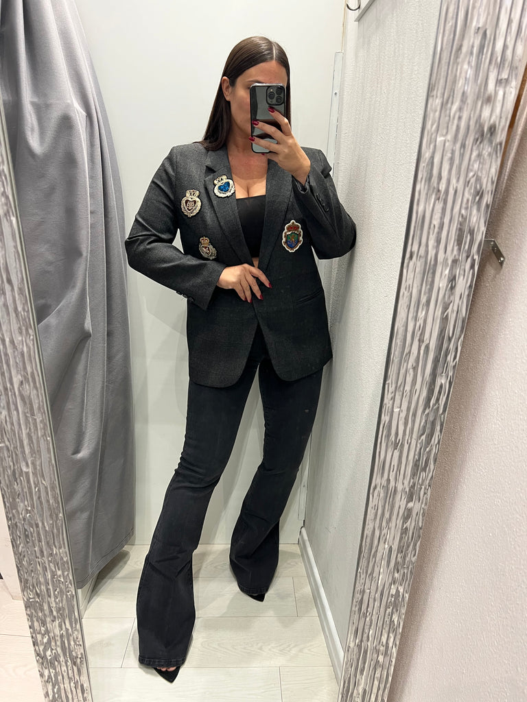 ViCOLO•Giacca over patch strass