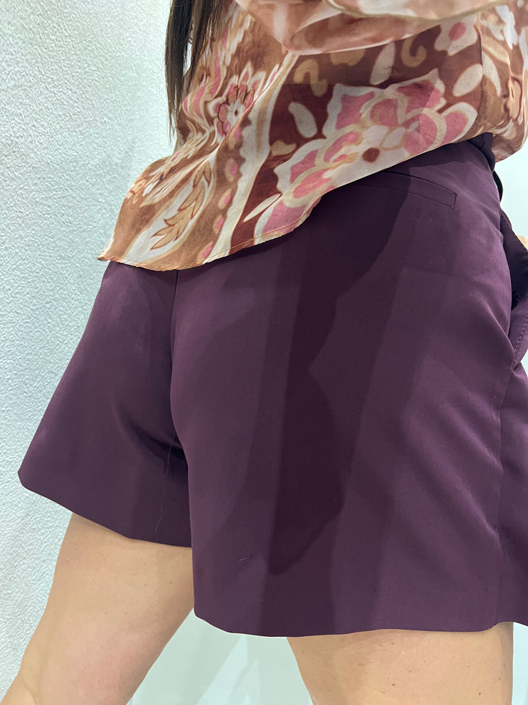 IMPERIAL•Gonna pantaloncino prugna