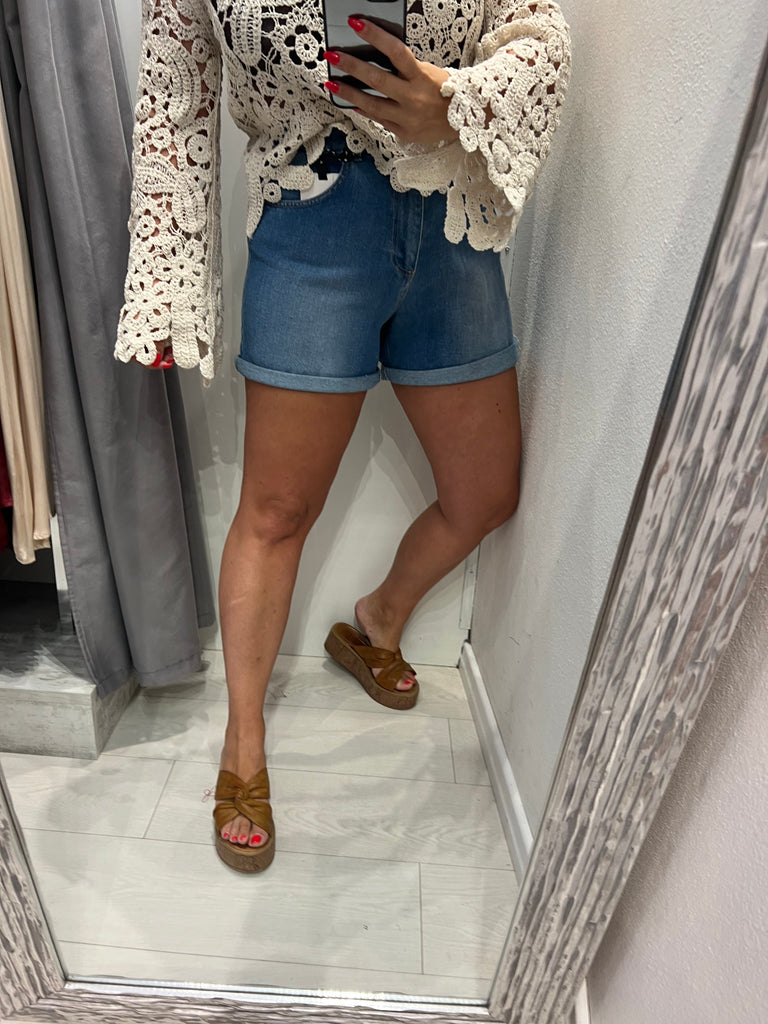 MSS💥HaveOne•Shorts in jeans con risvolto