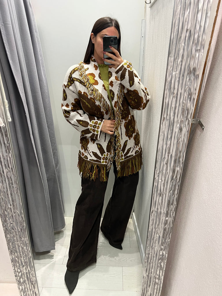 HaveOne•Pantalone Bella moro costina di velluto