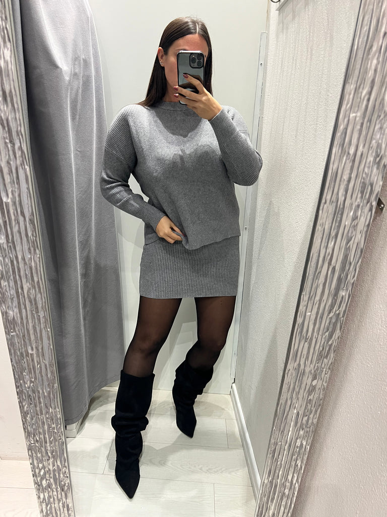 IN ARRIVO! HaveOne•Coordinato maglione e gonna costine•Più colori