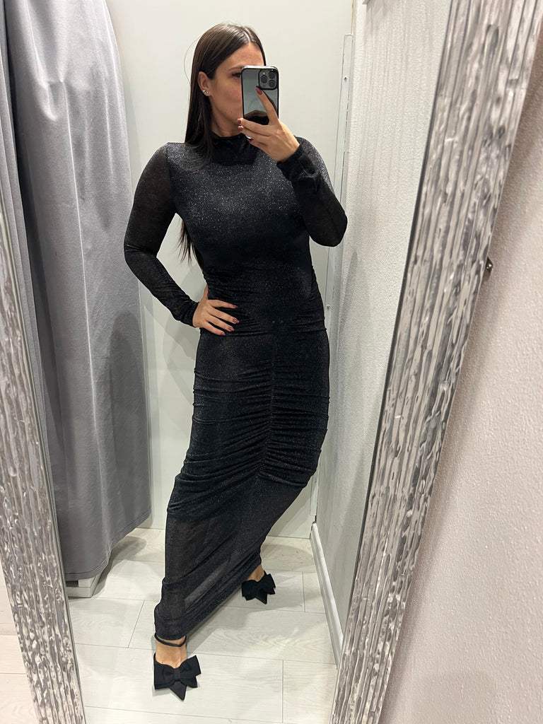 LUMINA•Abito drappeggiato lurex