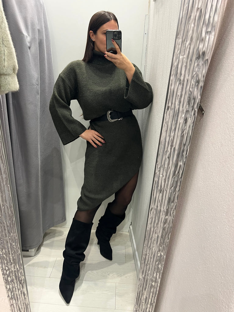 KONTATTO•Abito dolcevita finale obliquo•Più colori