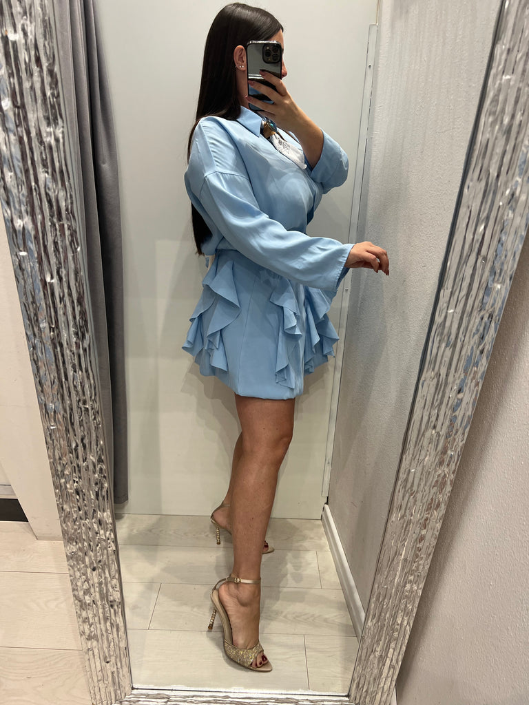 MSS💥HaveOne•Camicia celeste con bandana