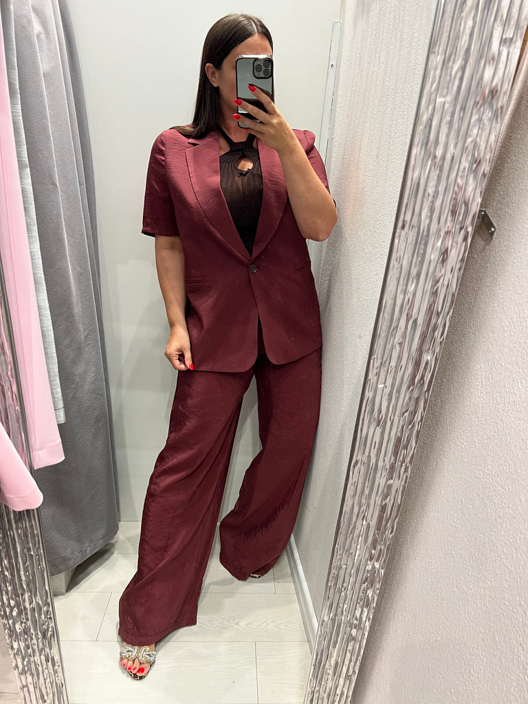 MSS💥HaveOne•Giacca leggerissima manica corta•India bordeaux