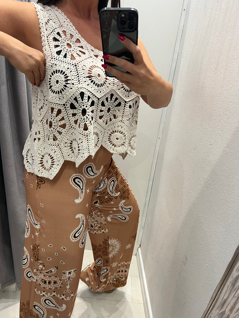 MSS💥HaveOne•Top canotta maglia crochet•Più colori