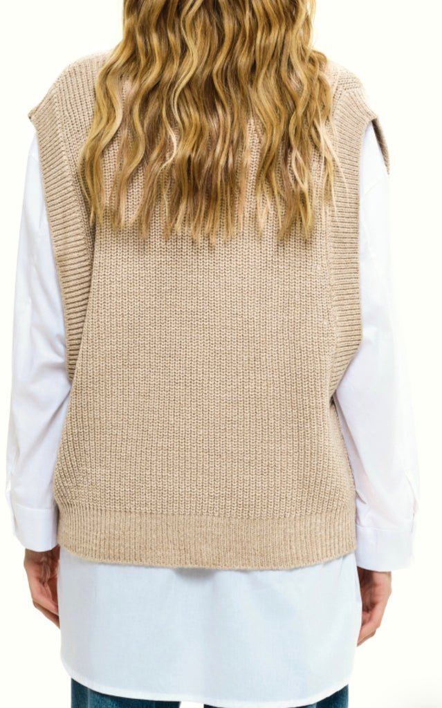 LUMINA•Gilet in maglia bottoni neri•Più colori