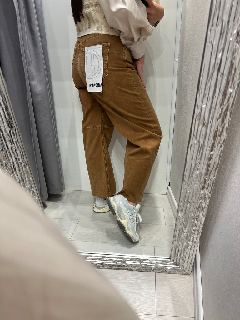HaveOne•Jeans pantalone Barbara terra
