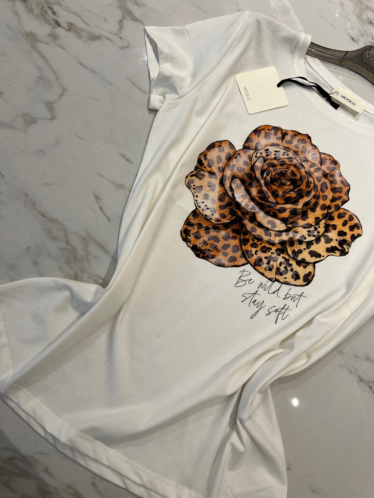 ViCOLO•T-shirt Rosa Leopard