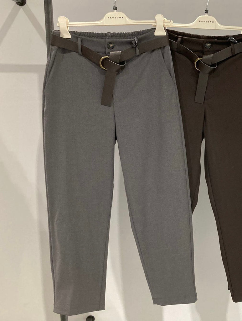 HaveOne•Pantalone grigio elastico dietro