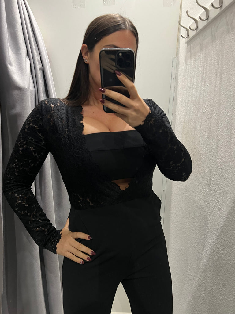 IMPERIAL•Tuta intera jumpsuit con pizzo