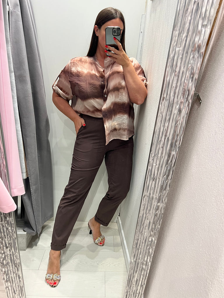 MSS💥ViCOLO•Pantalone tela leggerissima•Moro