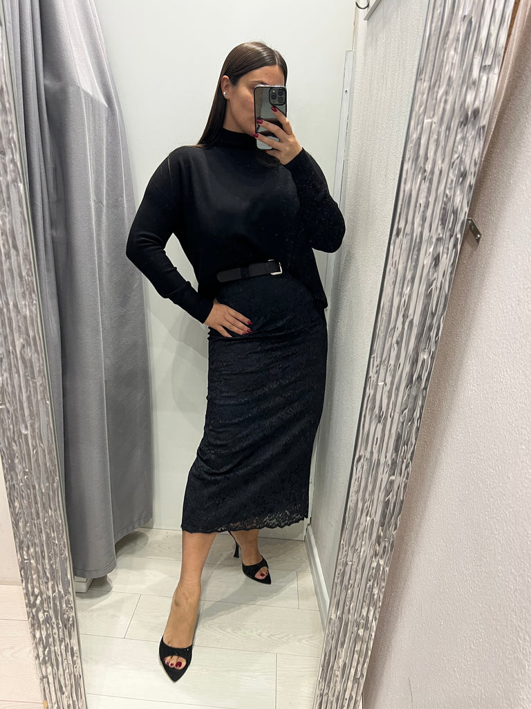 HaveOne•Gonna in pizzo con cintura