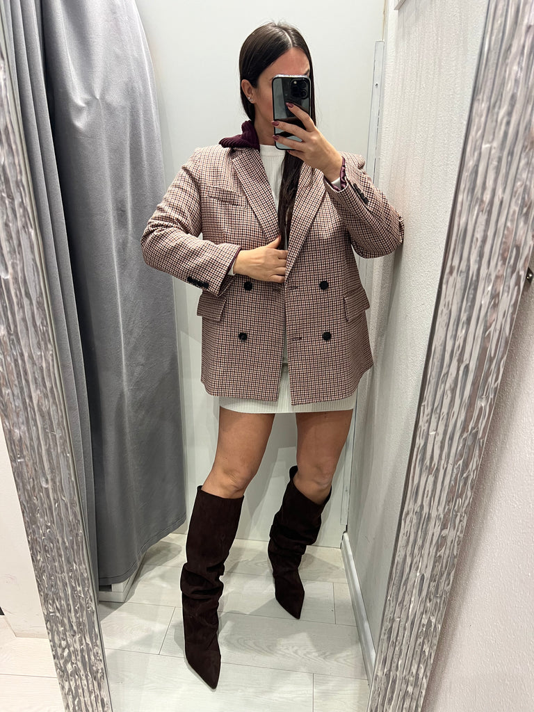 ViCOLO•Giacca cappottino pdp bordeaux/zucca cappuccio bordeaux