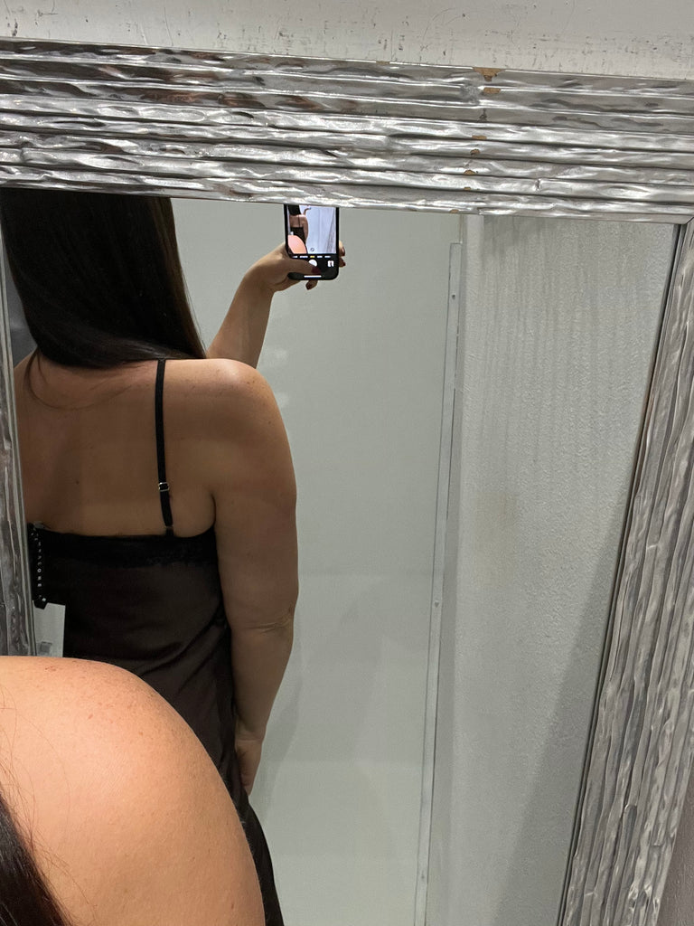 HaveOne•Abitino lingerie asimmetrico moro pizzo