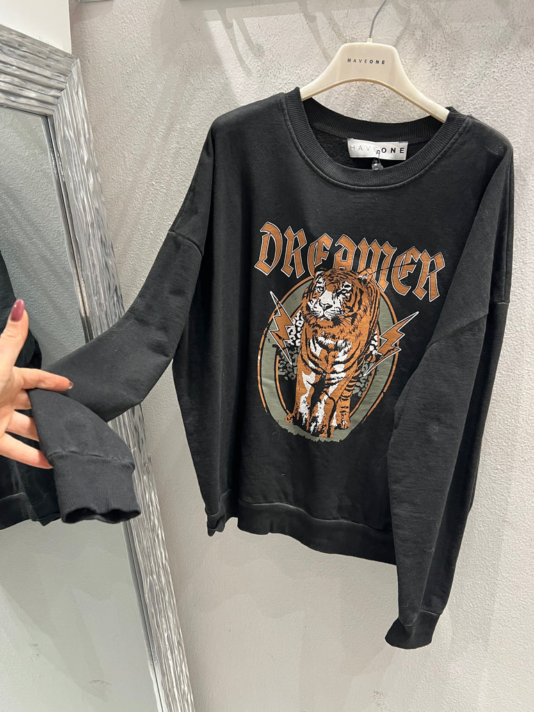 BLK30 HaveOne•Felpa Dreamer tigre interno felpato