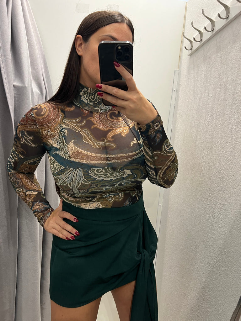 LUMINA•Maglia lupetto tulle verde