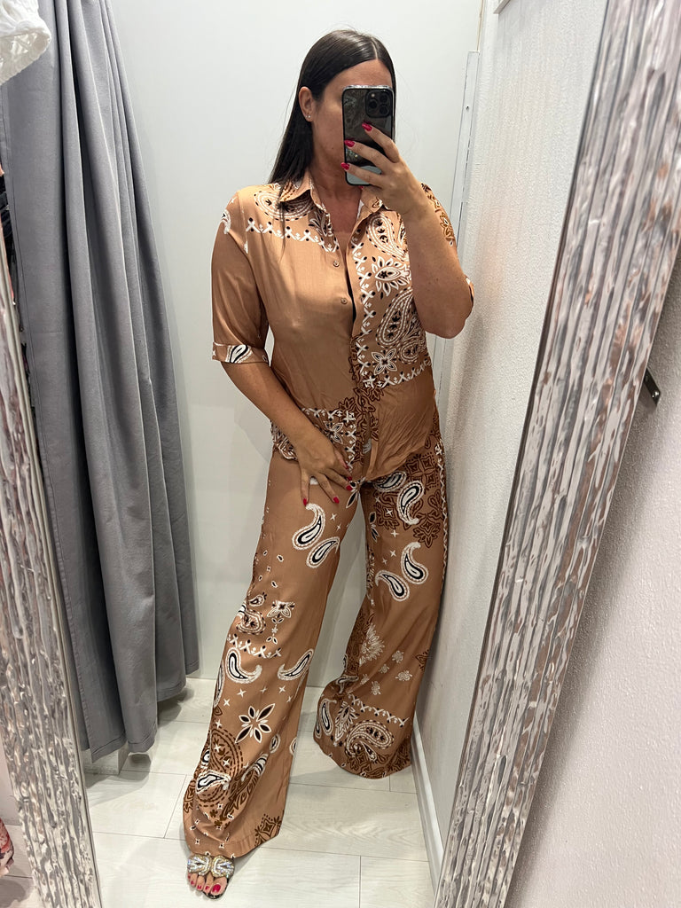 MSS💥HaveOne•Camicia stampa bandana arachide