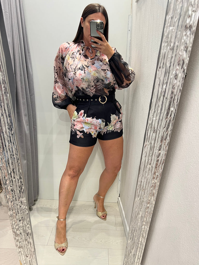 🚨KONTATTO•Completo Zimmer camicia+pantaloncino base nera