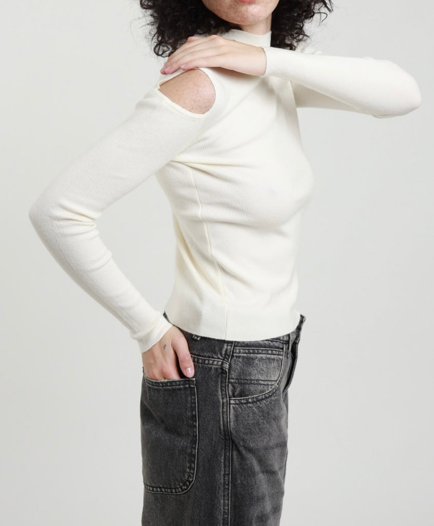 Maglioncino lupetto soffice viscosa apertura spalle•Più colori