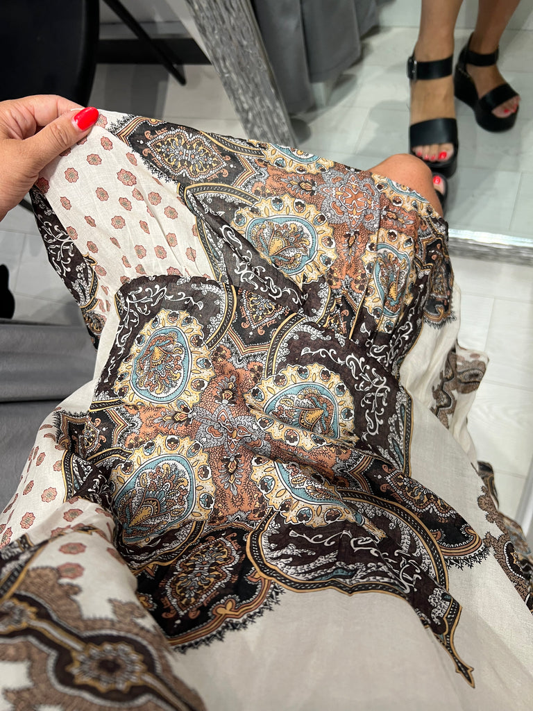 🚨KONTATTO•Abitino foulard stampa cashmere