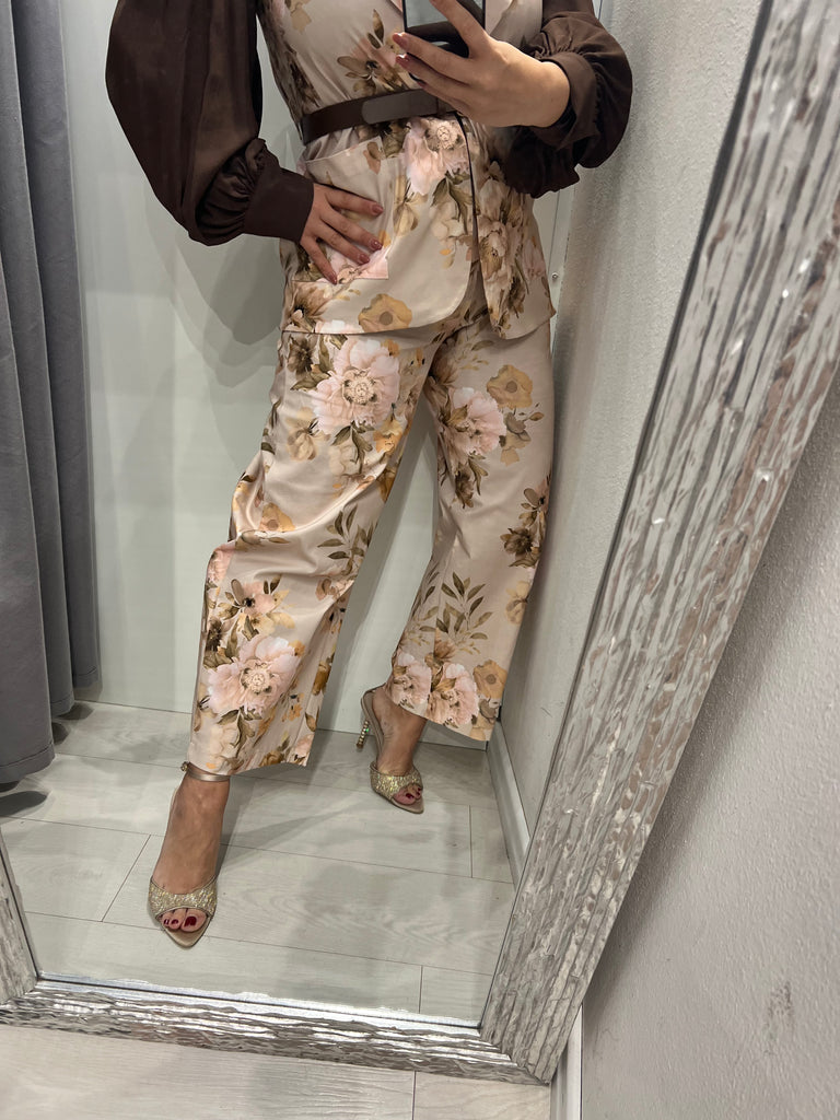 ViCOLO•Pantalone floreale in cotone