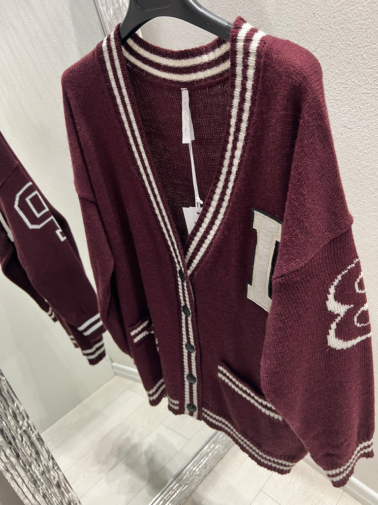 IMPERIAL•Cardigan bordeaux patch