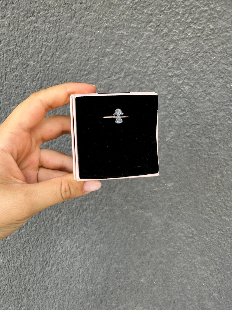 La Vie•Anello regolabile bimba glitter antracite