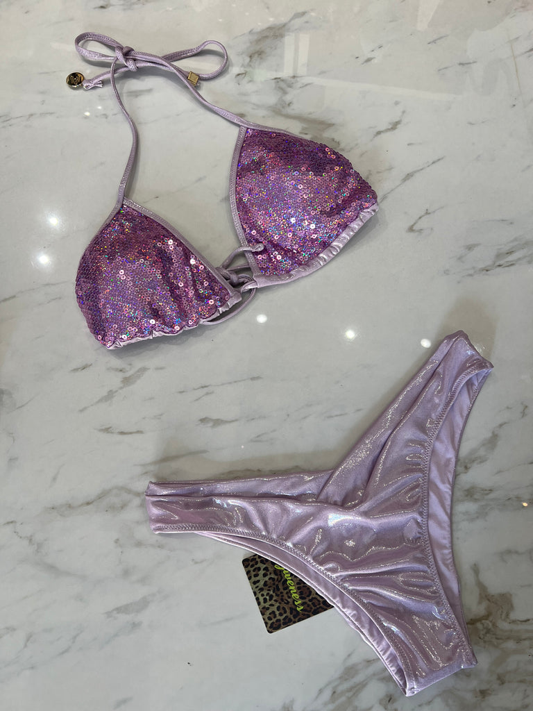 🚨4giveness-Bikini triangolo e slip V Pretty paillettes