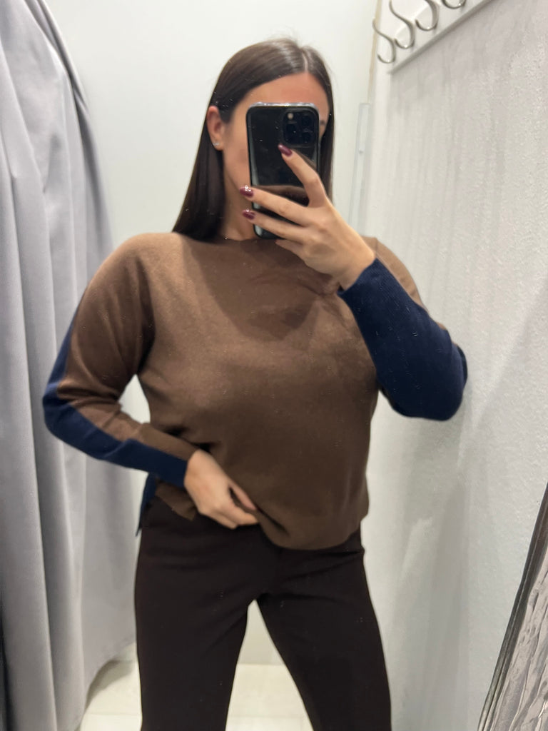 ViCOLO•Maglione bicolor misto cashmere•Più colori