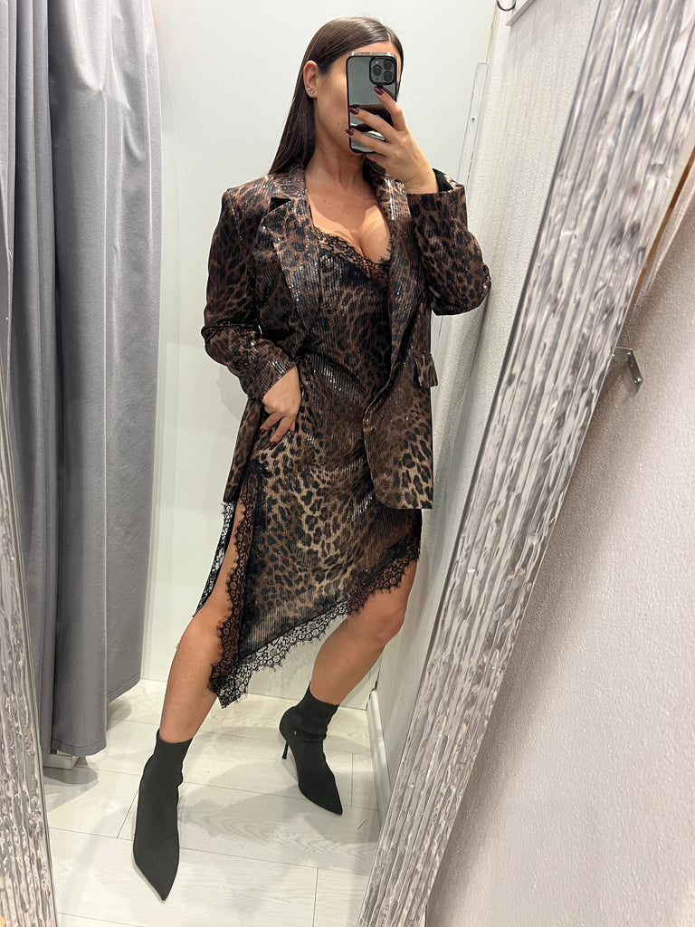 BLK30 LUMINA• Giacca maculata paillettes over