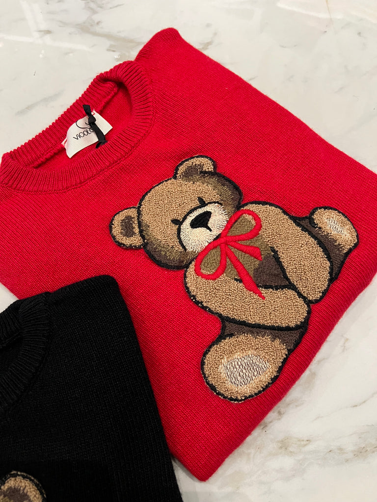 🎅🏼🎄ViCOLO🎄🎅🏼•Maglione Teddy fiocchetto•Più colori