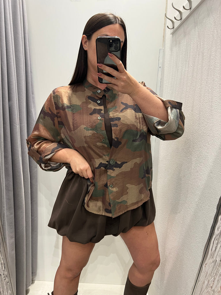HaveOne•Camicia coreana camouflage