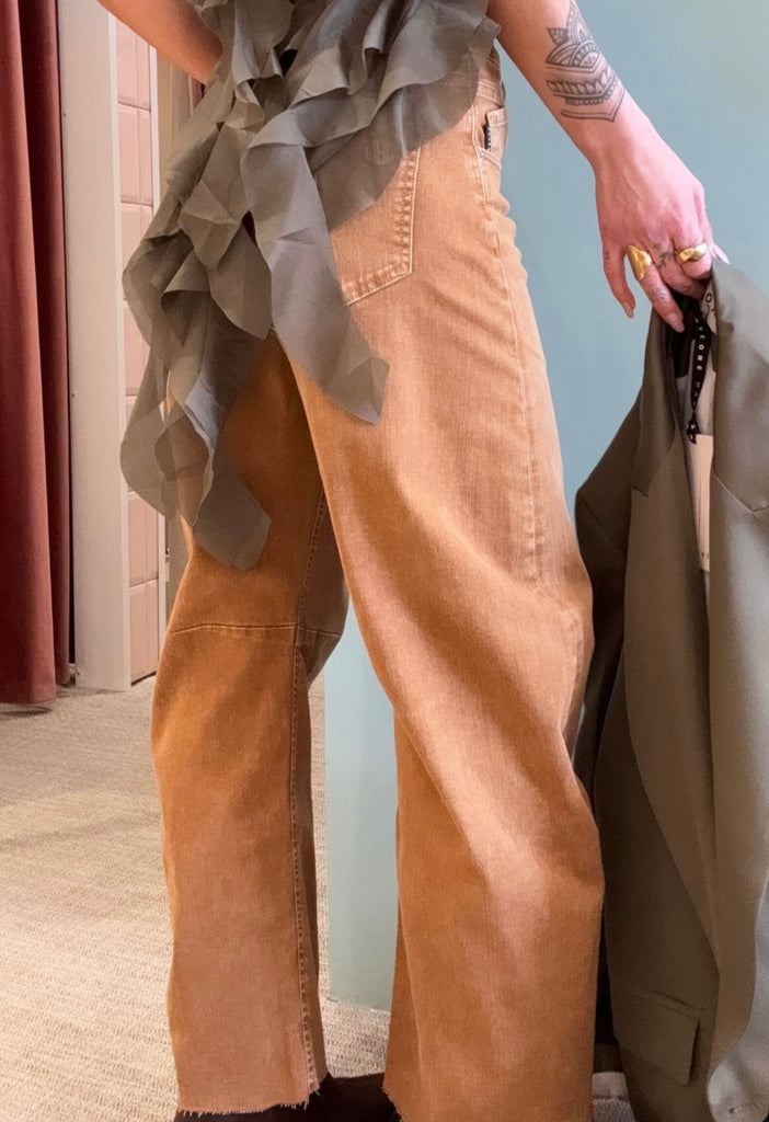 HaveOne•Jeans pantalone Barbara terra