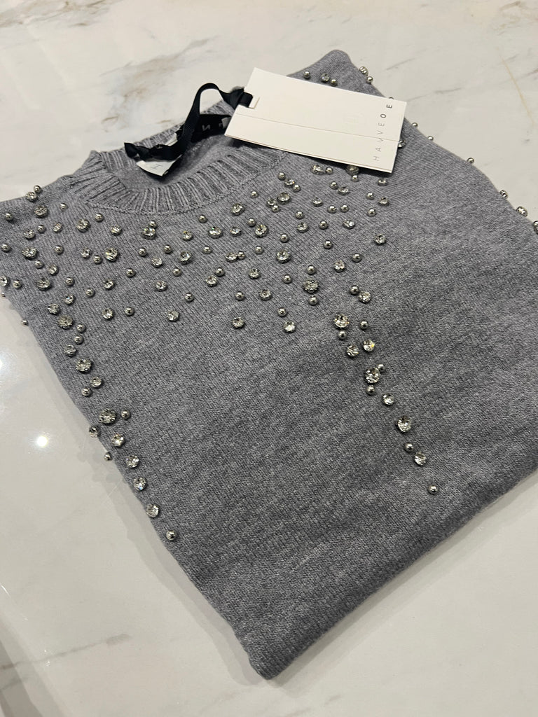 HaveOne•Maglioncino strass soffice viscosa viscosa•Più colori